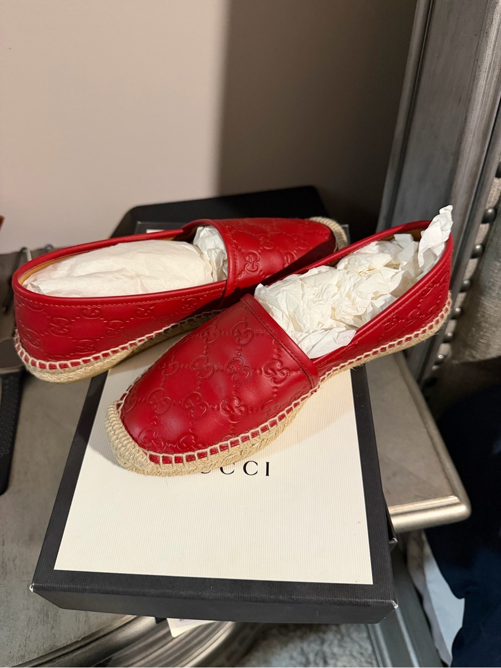 Red Gucci Espadrilles